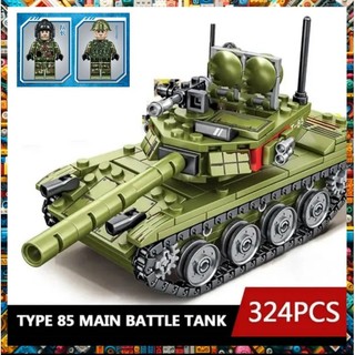 Blocos de construção principais do tanque de batalha , brinquedos educativos, figuras do soldado do exército, 324pcs