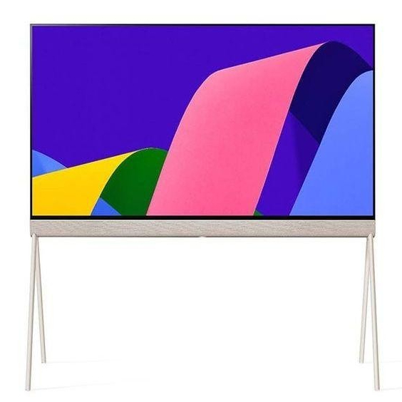 Smart TV LG Evo Objet Collection Posé 55" 4K OLED 120Hz Design 360 Suporte de Chão Acabamento Tecido 55LX1Q 2022