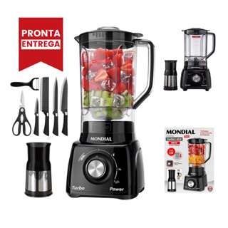 Liquidificador Mondial Turbo Power 2,2L - Com Filtro 3 Velocidades 550W 110V/220V - Envio Rápido em Oferta na Shopee