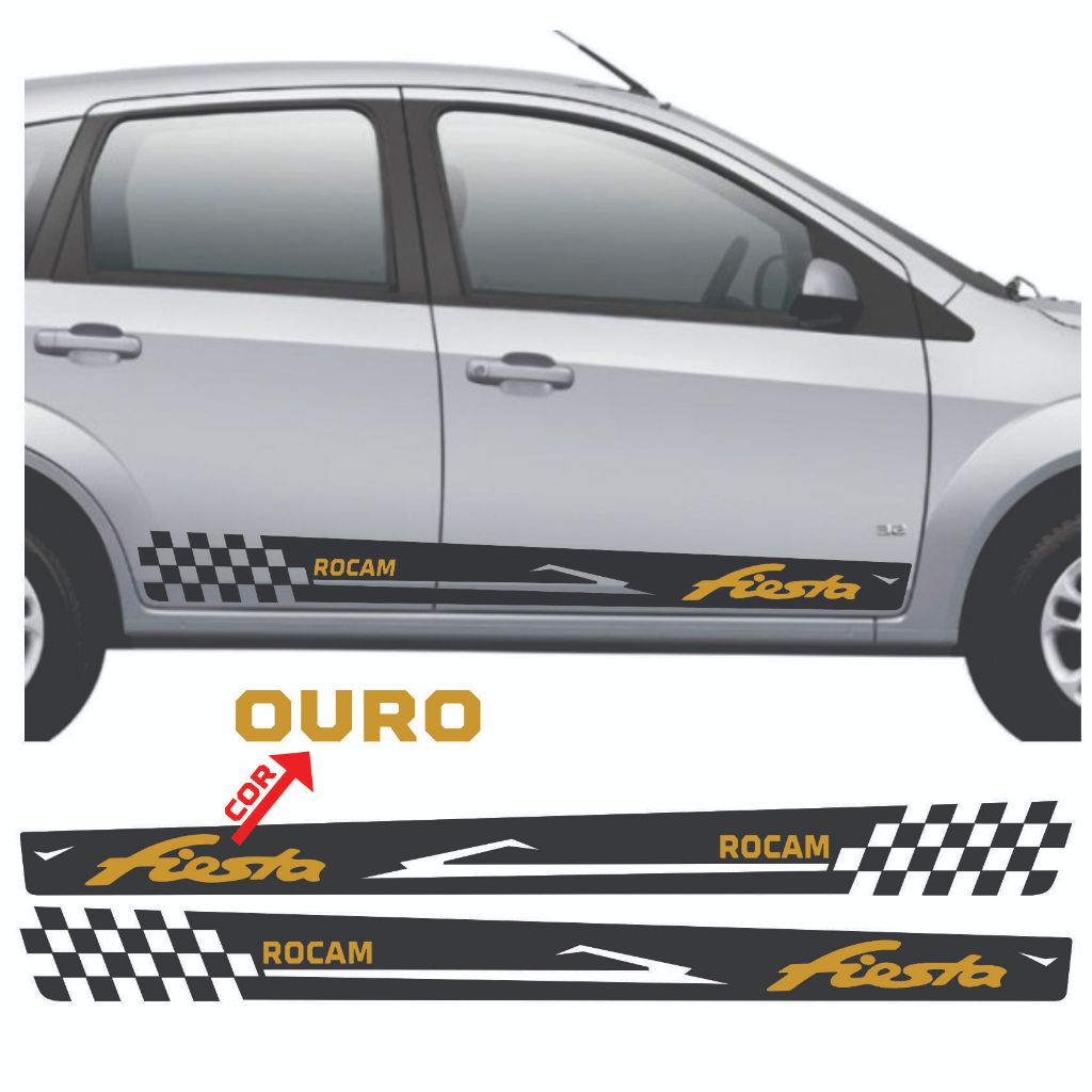 Adesivo Faixa Lateral Fiesta Serve Fiesta Hatch Sedan