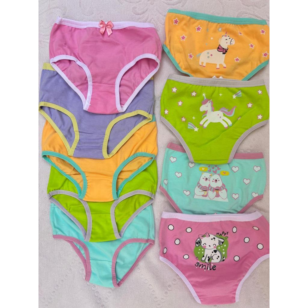 Kit 2 Calcinha Infantil De Algodão Escolha Estampa Confortável Toque Suave Desfralde Menina