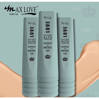 Base Líquida cobertura Rainha das Bases 12H- Max Love 30ml - unidade