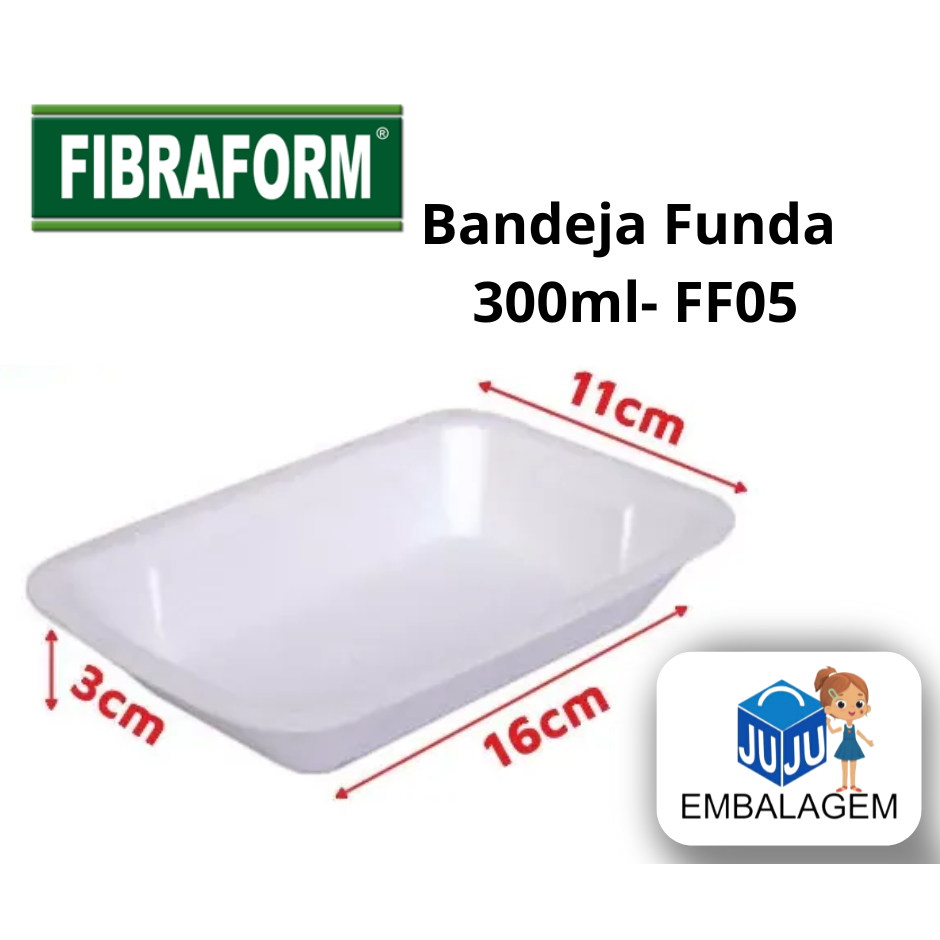 100un- Bandeja Funda  Isopor Eps Descartavel Ff05 Fibraform