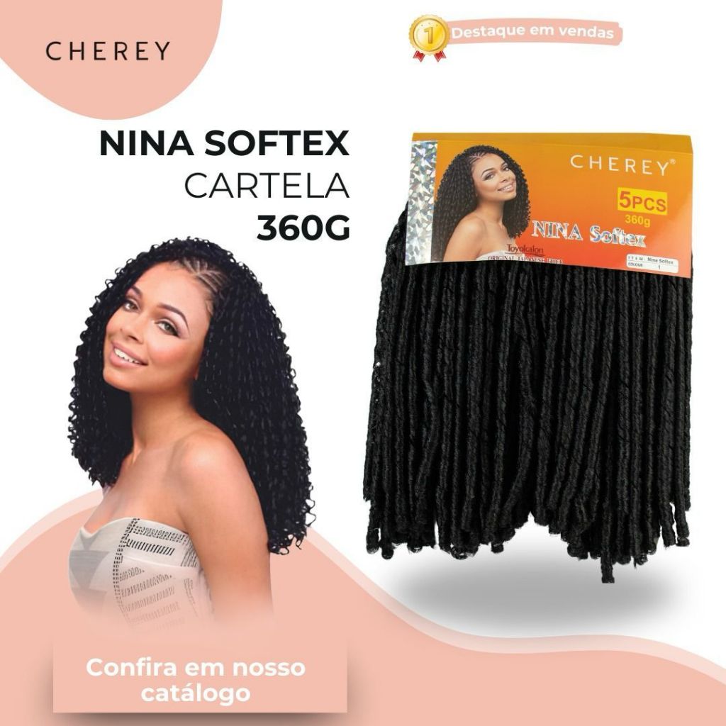Cabelo Nina Soft Dread Fibra Sintética 360g Crochet Braid --CHEREY