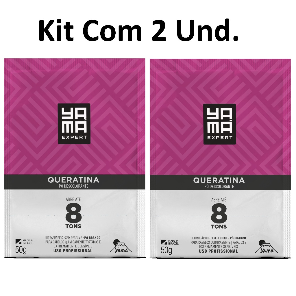 Kit 2 Pó Descolorante Yama Queratina 50g