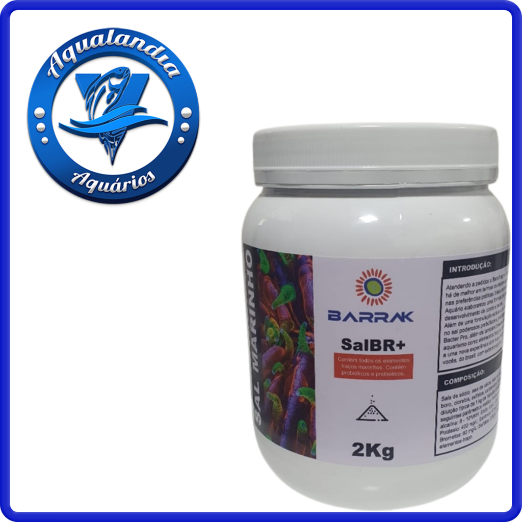 Barrak Sal Br+ 2kg Sal Marinho Probiotico Para Peixe