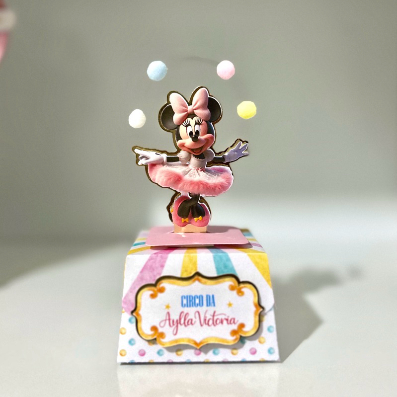 Caixa Trapézio Circo Rosa | Papelaria Personalizada |Lembrancinha de Aniversário |FAÇO QUALQUER TEMA