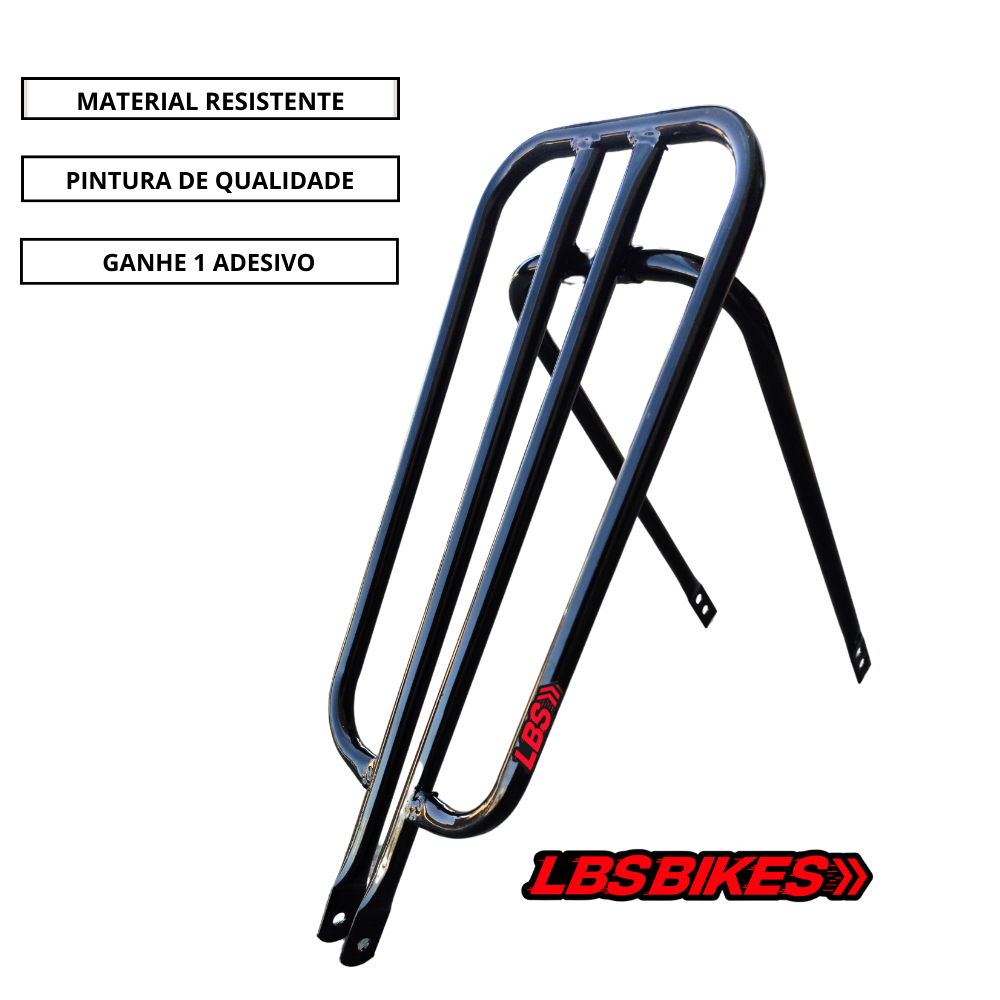 Garupa Bh Reta bagageiro para bike Montadinha da LBS Material de Alta Resistençia