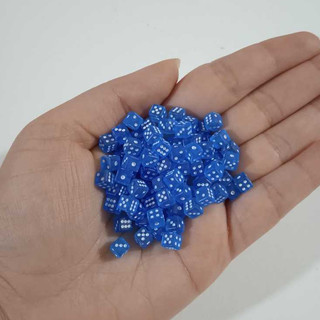Kit Dados Mini 5mm D6 Azul Quadrado RPG Jogo de Tabuleiro Ângulo Direito Ponto Dados Acrílico Papelaria Acessórios Mini D6 5x5x5mm Conjuntos Kit Dados