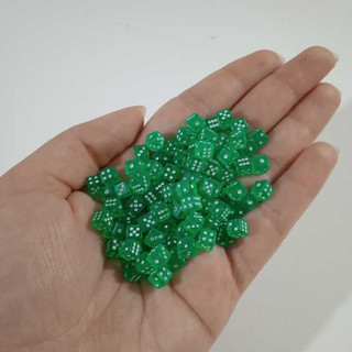 Kit Dados Mini 5mm D6 Verde Quadrado RPG Jogo de Tabuleiro Ângulo Direito Ponto Dados Acrílico Papelaria Acessórios Mini D6 5x5x5mm Conjuntos Kit Dados