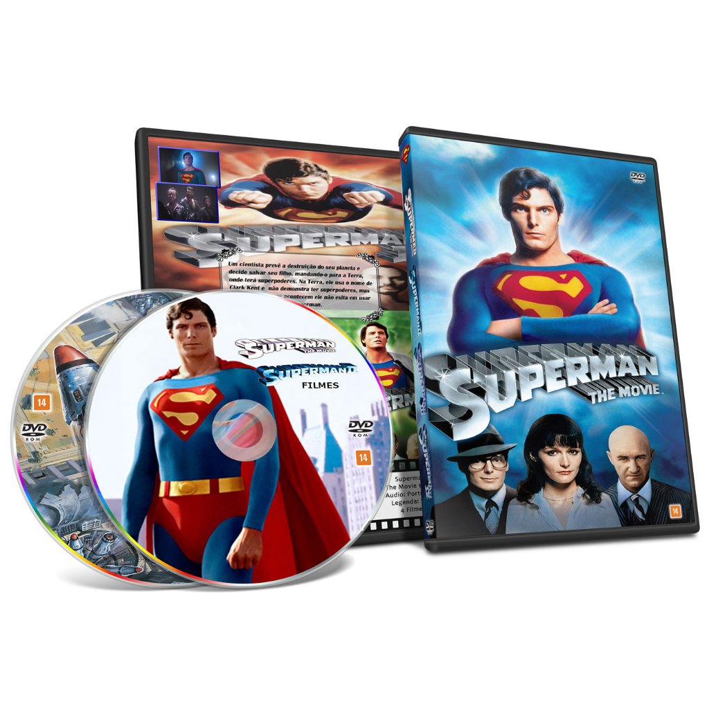 Dvd Filme Superman 1 2 3 4 Dublado (1978-87)