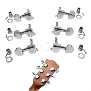 Jogo De Tarraxas Tarrachas Bertô 3 + 3 De Aço Cromada Blindada Para Violão E Guitarra Original em Oferta na Shopee