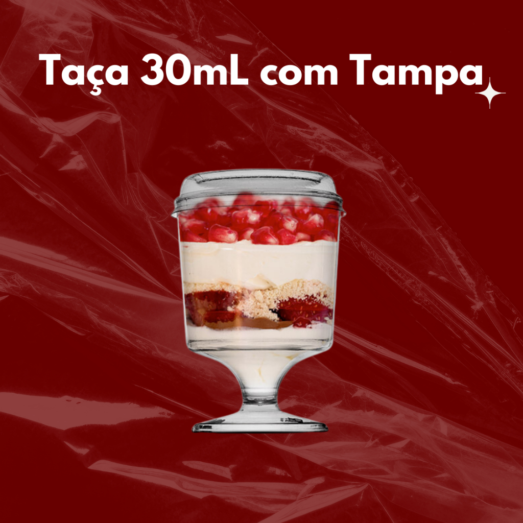 Taça PIT 031 com Tampa 20/30/40 Unidades em Oferta na Shopee