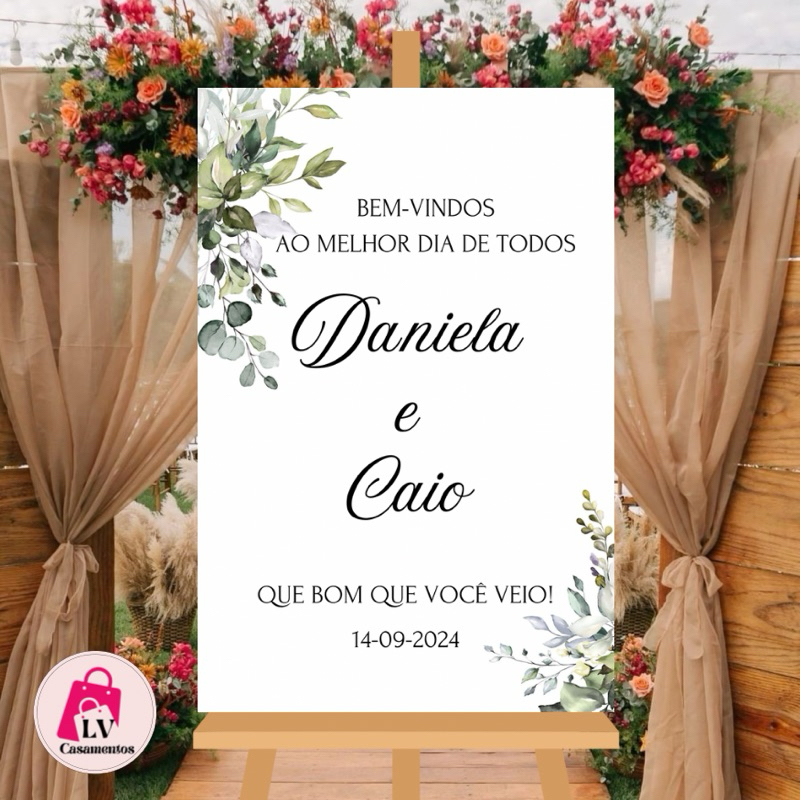 Placa Decorativa Para Casamento Personalizada Bem Vindos Ao Melhor Dia De Todos