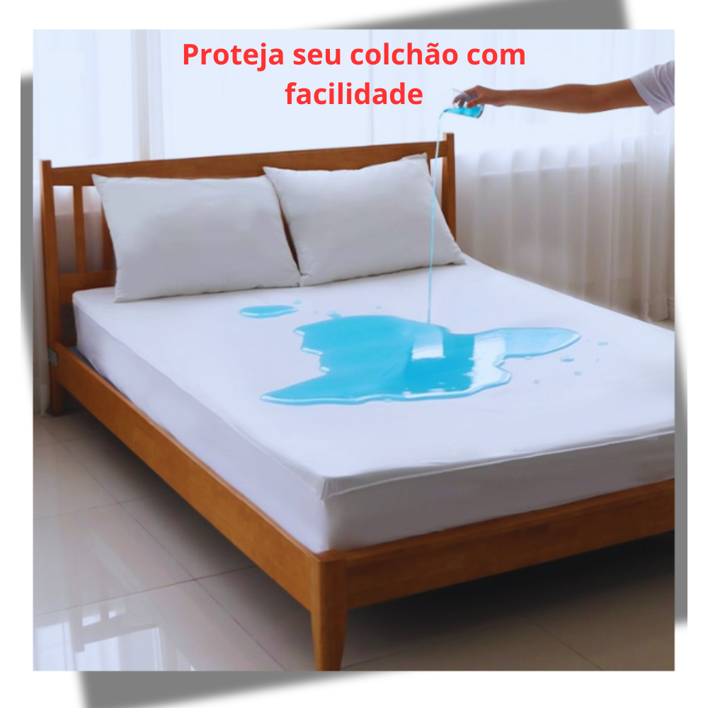 Capa Para Colchão Impermeavel  Com Elastico Tamanho Solteiro Protetor de Colchão Capa Anti Alérgica Impermeável Antixixi Durabilidade Resistência Do Seu Colchão Contra Ácaros e Sujeiras Indesejadas