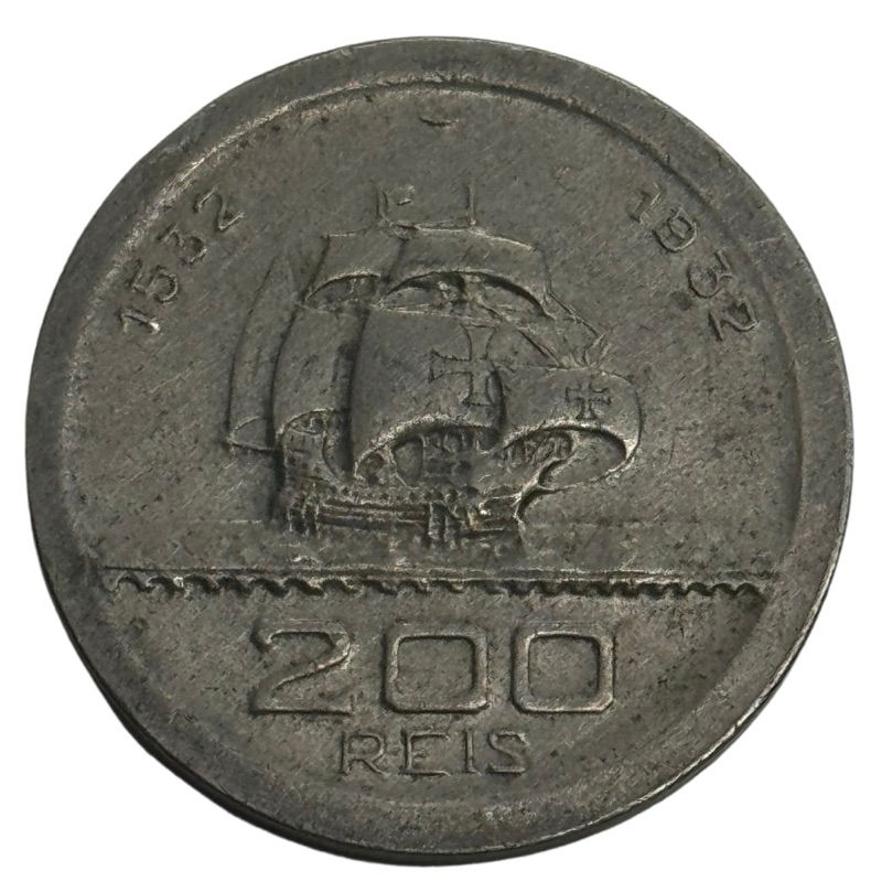 moeda 200 réis série vicentina 1932 Navio (cód 1)