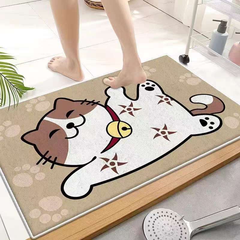 Kit 2 Tapetes De Secagem Rápida Em Microfibra Antiderrapante De Banheiro / Porta De Entrada em Oferta na Shopee