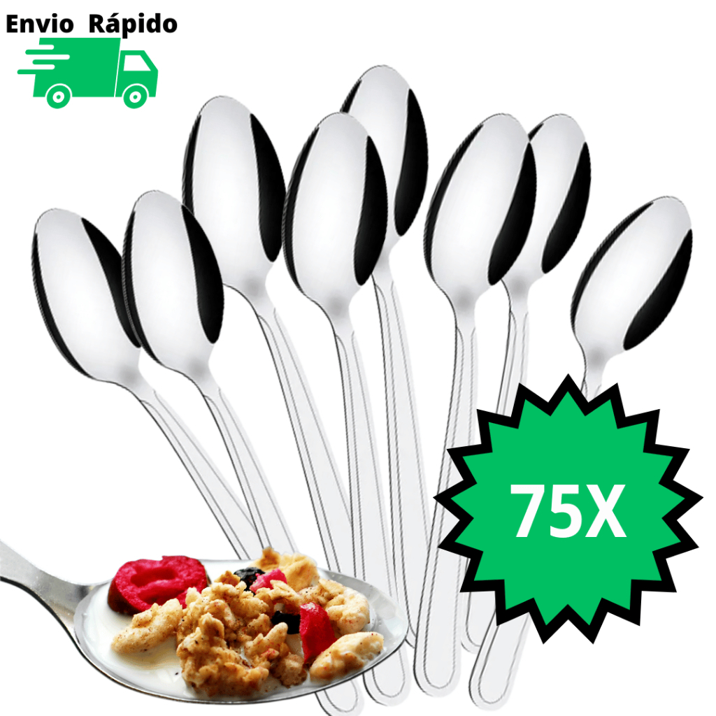 75 Colheres De Mesa Peças Em Aço Inox Para Cozinha Faqueiro Elegante Para Buffet Restaurante Pousada