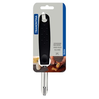 Descascador de Batatas Manual Tramontina Utilitá em Aço Inox com Cabo de Polipropileno Preto em Oferta na Shopee