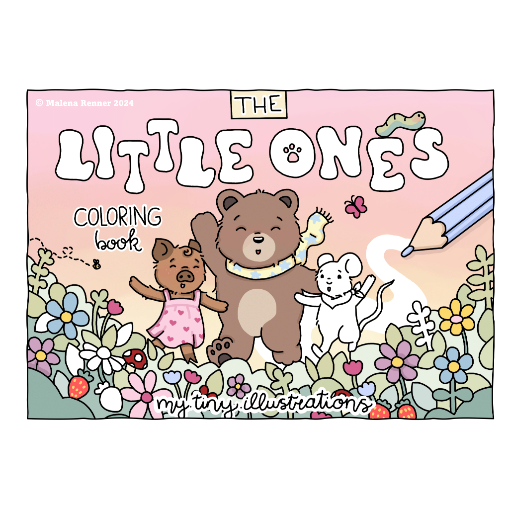 Kit 13 Desenhos Para Pintar E Colorir Ilustrações do livro The Little Ones - Folha A5 180g! 1 Por Folha!