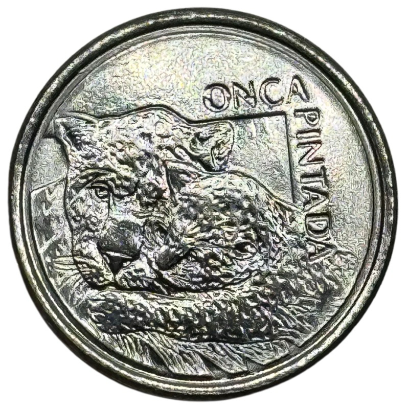 moeda 50 cruzeiros reais Onça pintada