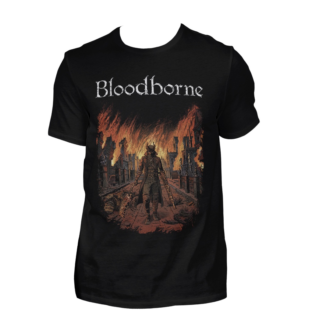 Camiseta Unissex Bloodborne Morte do sono Bbo9