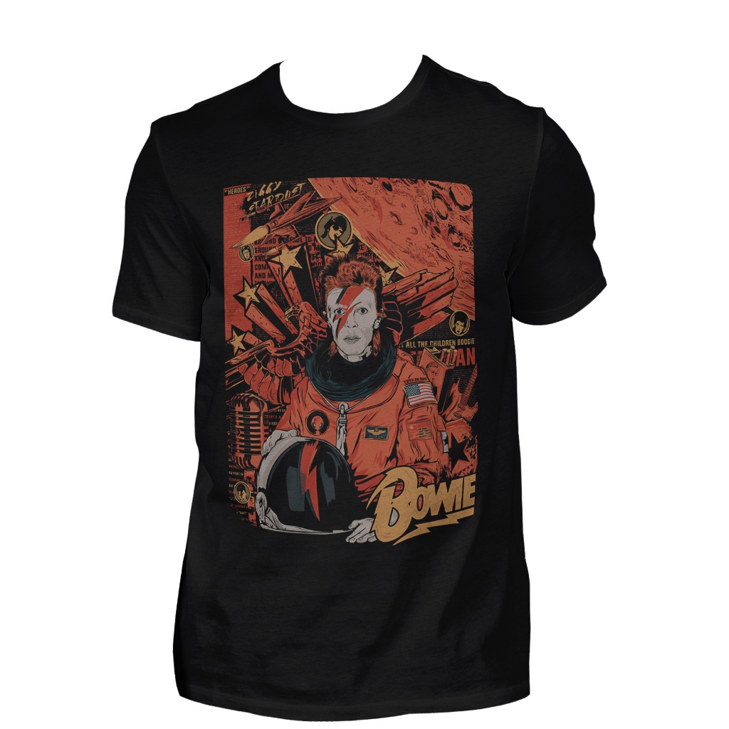 Camiseta Unissex David Bowie Ziggy Stardust DB10