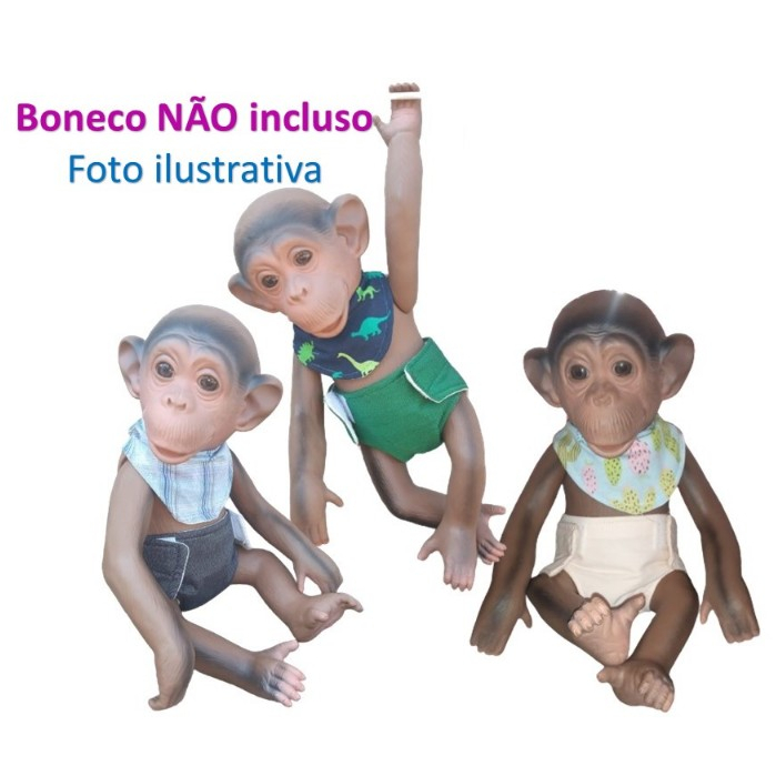 Fralda + bandana compatível com boneco Little Caco/ baby alive/ my little. Apenas roupinha boneco NÃO incluso