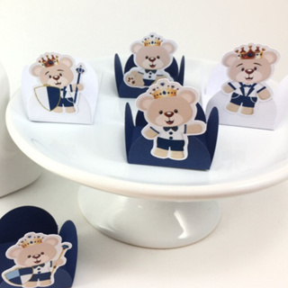 100 Forminhas para Doces Ursinho Príncipe azul escuro Festa de Aniversário em Oferta na Shopee