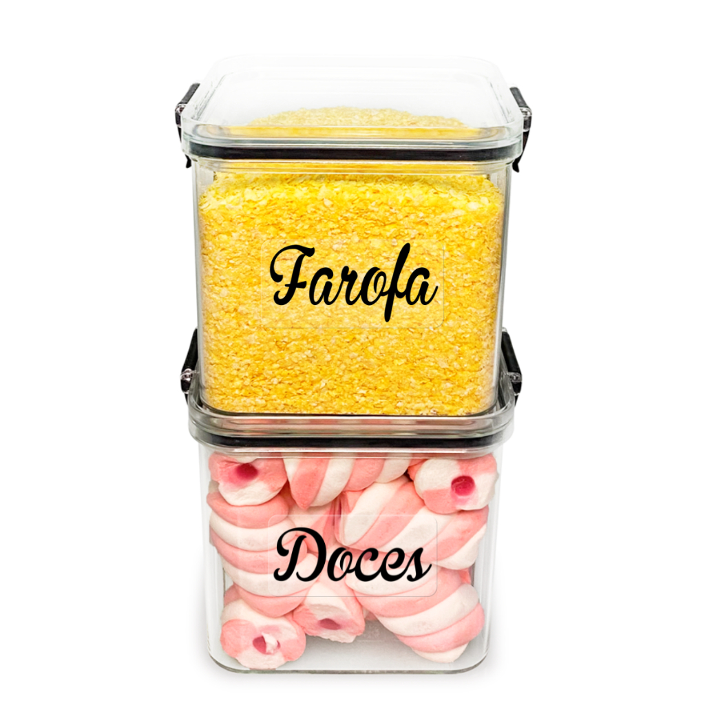 Kit 2 Pote Hermético 710ml com Trava e Alta Vedação Empilhável Resistente para Alimentos em Oferta na Shopee