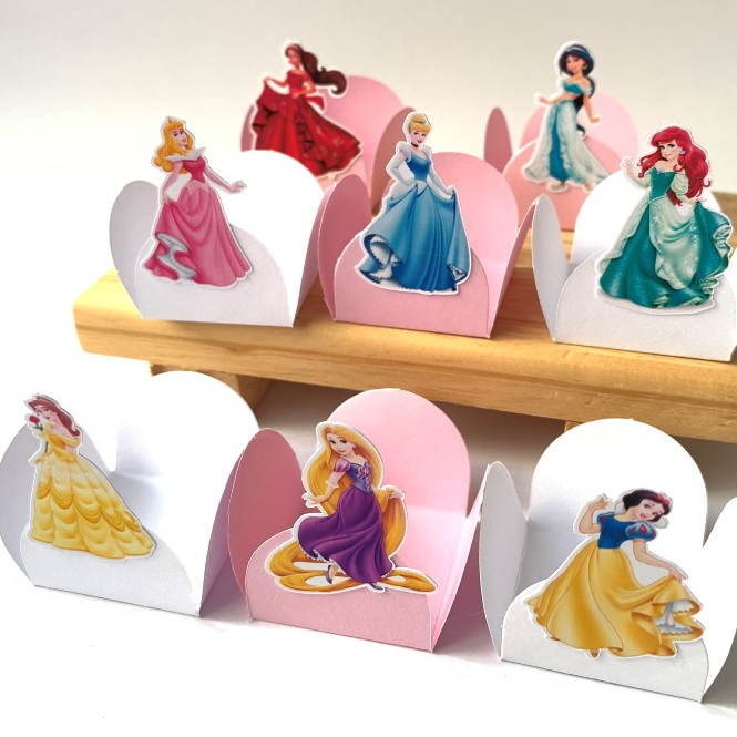 100 Forminhas para Doces Princesas caixetas em Oferta na Shopee