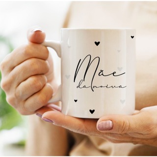 Caneca Personalizadas Minimalista Corações Casamento Pai e Mãe dos noivos, Padrinhos Etc 325ML em Oferta na Shopee
