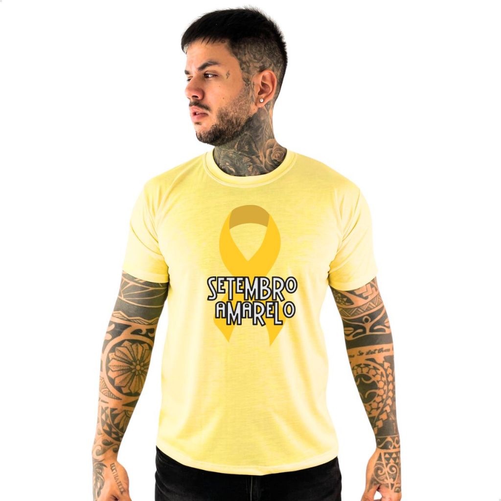 Camiseta Setembro amarelo Camisa eu apoio essa causa