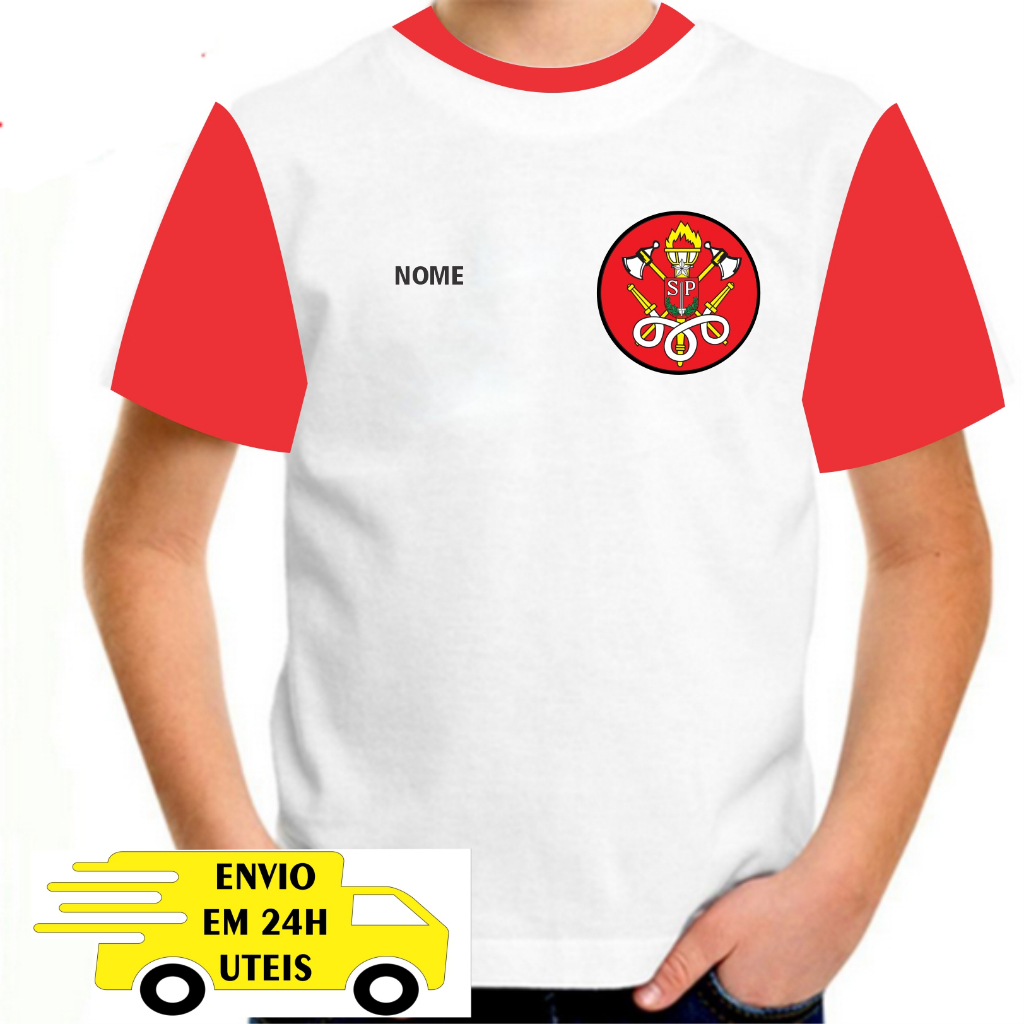 Camiseta I Antil Genérica Bombeiros Personalizada Nome — R$ 35,90 em Shopee