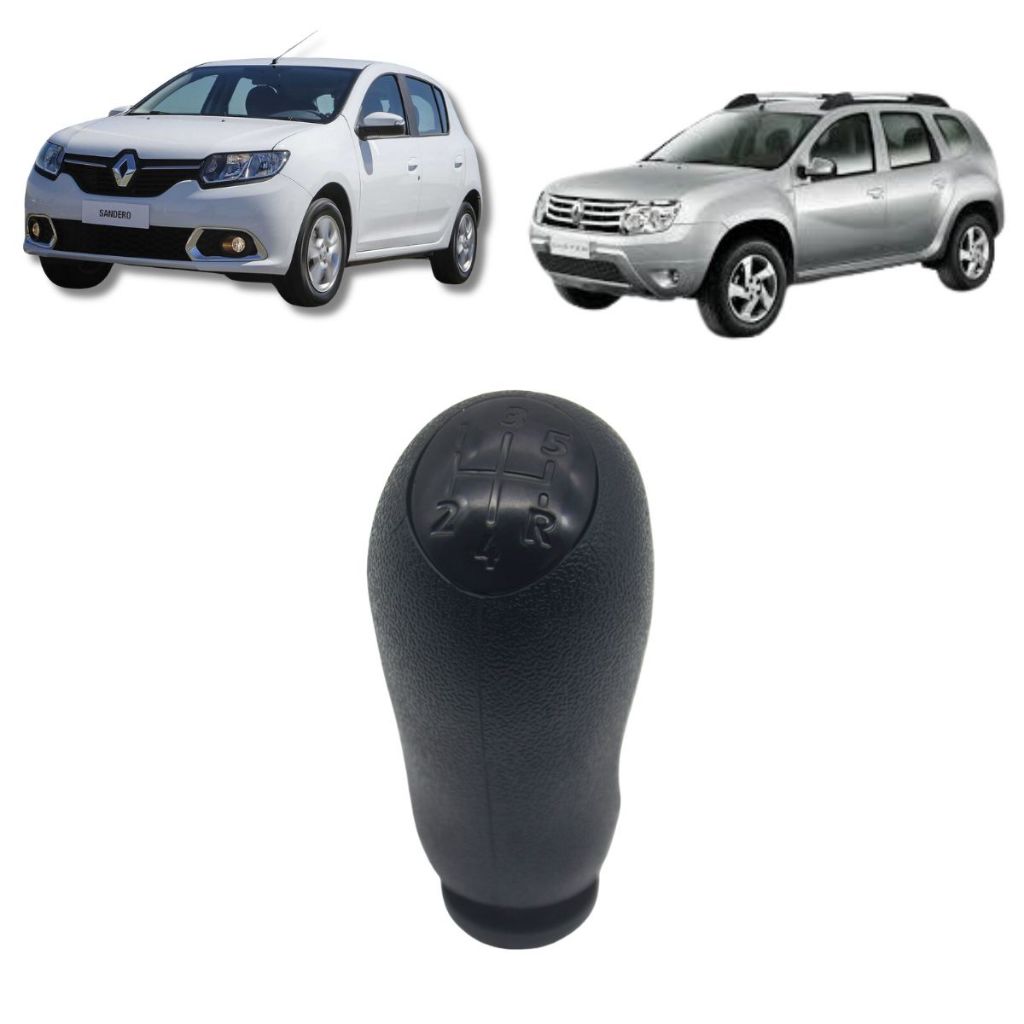 Bola de Cambio Manopla LOGAN SANDERO 07/20 MEGANE II 06/13 - TAMPA PRETA C/ BUCHA