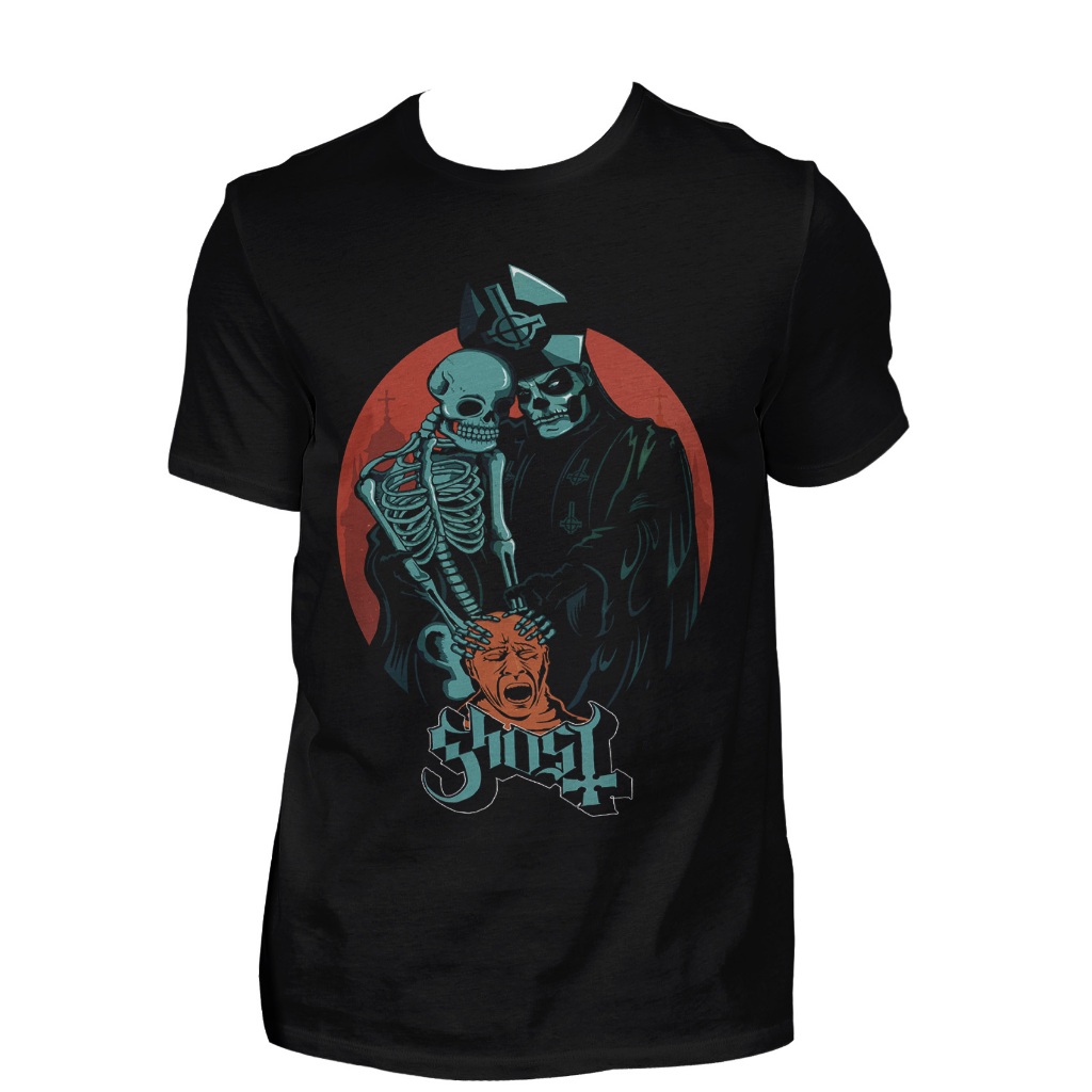 Camiseta Unissex Ghost Con Clavi Con Dio Gbc11