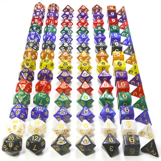 Conjunto Kit 7 Dados RPG Multicores D4 D6 D8 D10 D10% D12 D20 + BOLSA DE VELUDO Efeito Mármore Pérola Jogo de Tabuleiro RPG Várias Cores Saco Veludo