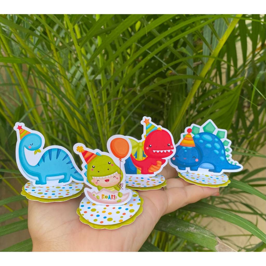 Apliques 3D para Latinha ou Caixa Acrilica 5x5 Personalizado Dino Baby Lembrancinha para Festa. em Oferta na Shopee