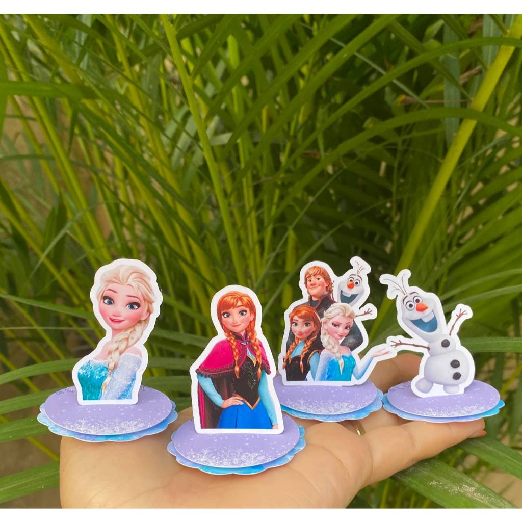 Apliques 3D para Latinha ou Caixa Acrilica 5x5 Personalizado Frozen Lembrancinha para Festa.