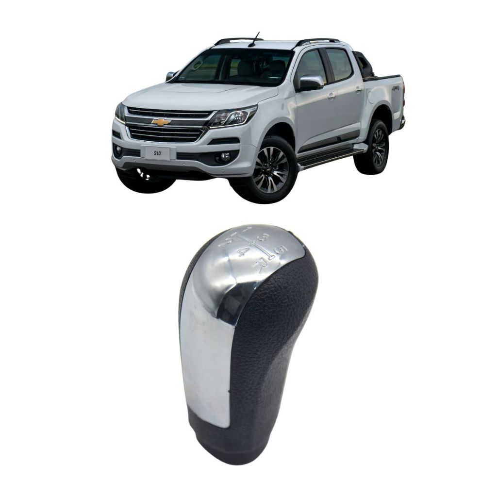 Bola de Cambio Manopla S10 2012 a 2018 – Preta c/ lente Cromada em Oferta na Shopee