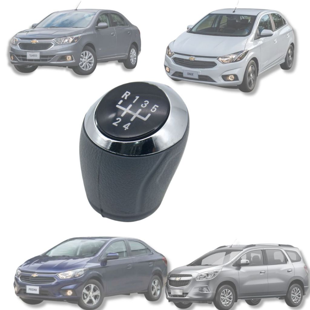 Bola de Cambio Manopla ONIX PRISMA COBALT SPIN SONIC 13/19 – Lente Preta Aro cromado - Parafuso em Oferta na Shopee