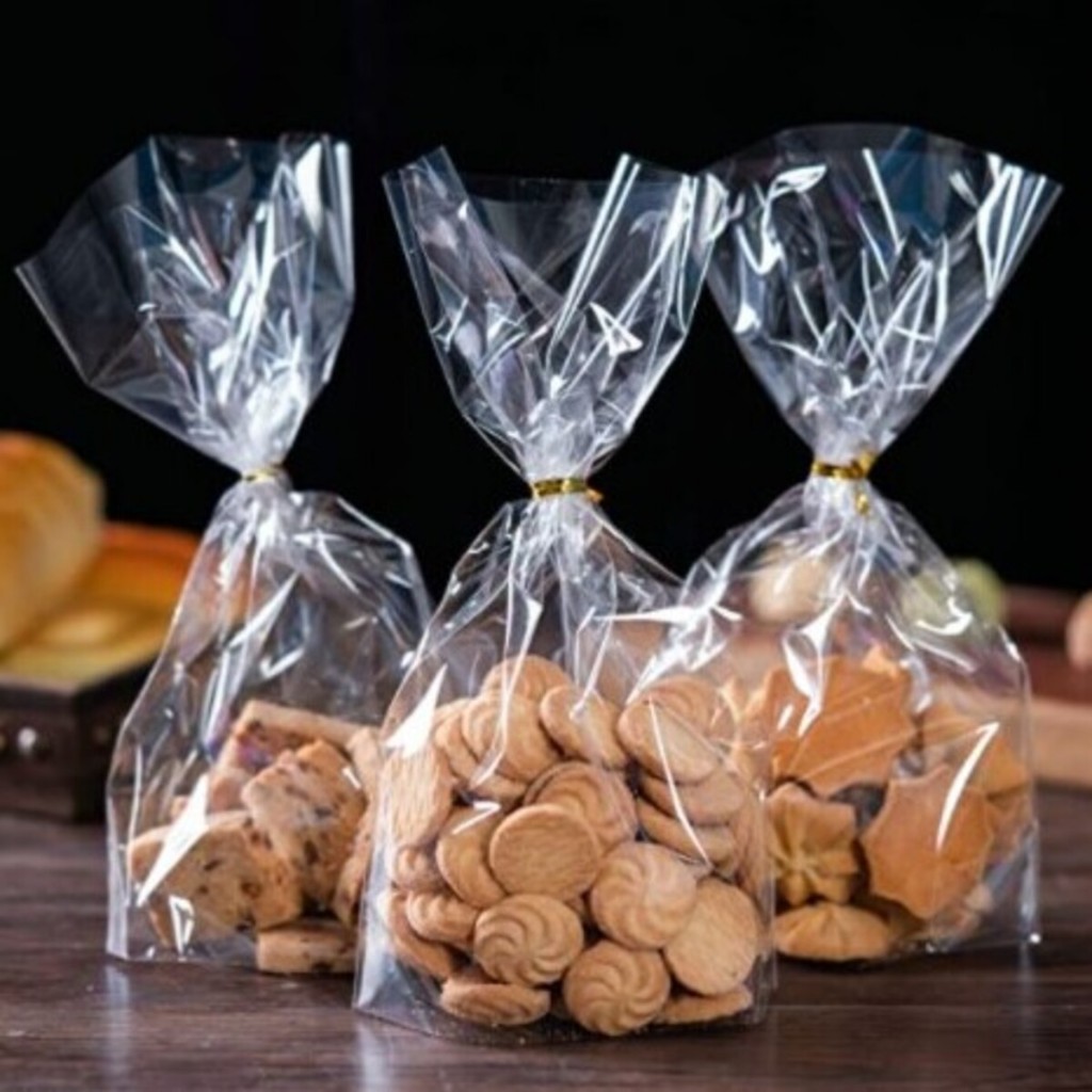50 Saquinho Transparente Saquinho Plástico Transparente Pão de mel Biscoito Brownie Balas Pp Polipropileno em Oferta na Shopee