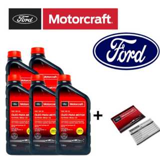 Kit 5 Litros 5w30 FORD Motorcraft 100% Sintetico Original + Etiqueta Revisão Original Ford em Oferta na Shopee