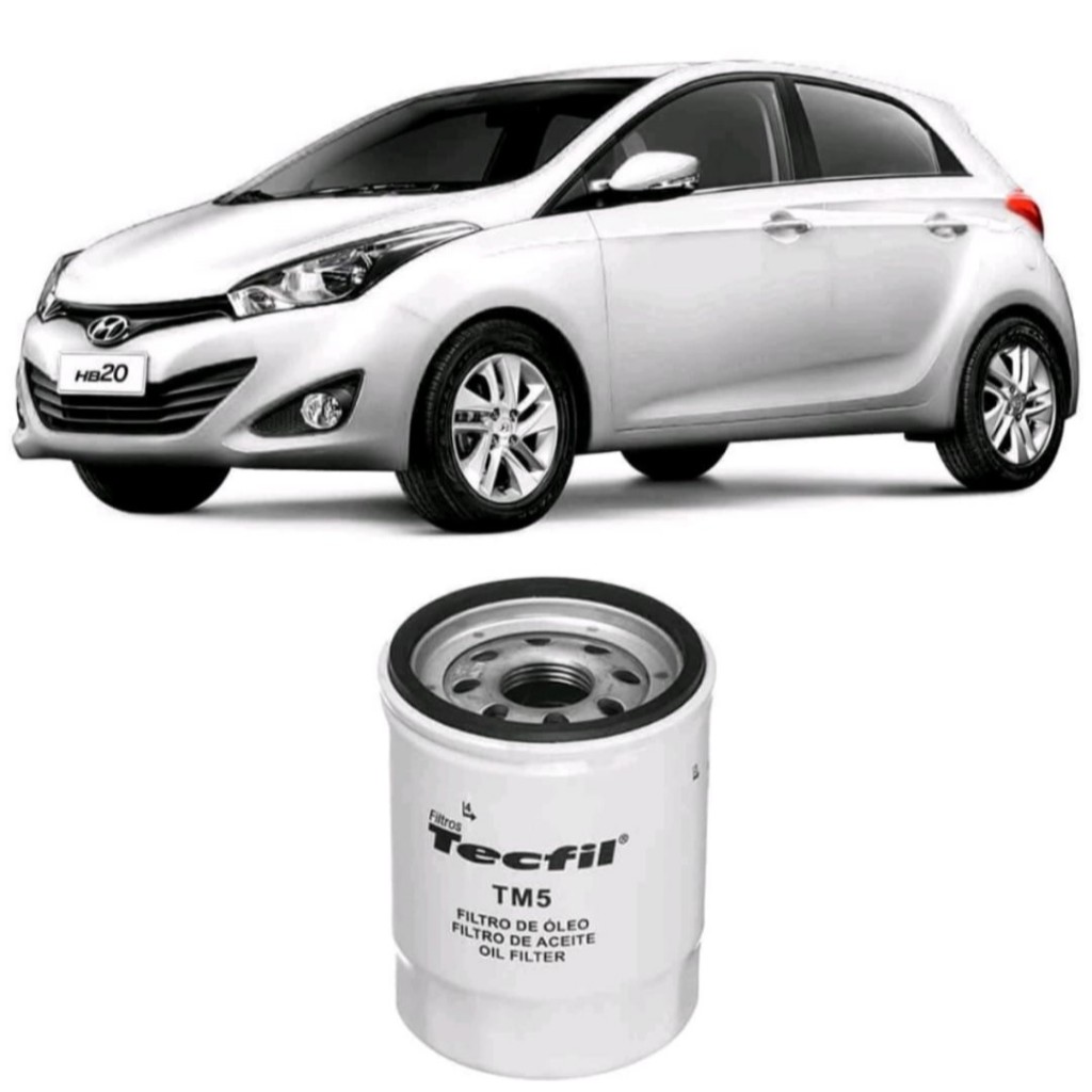 Filtro Óleo Hyundai Hb20 1.0 TECFIL TM5 em Oferta na Shopee