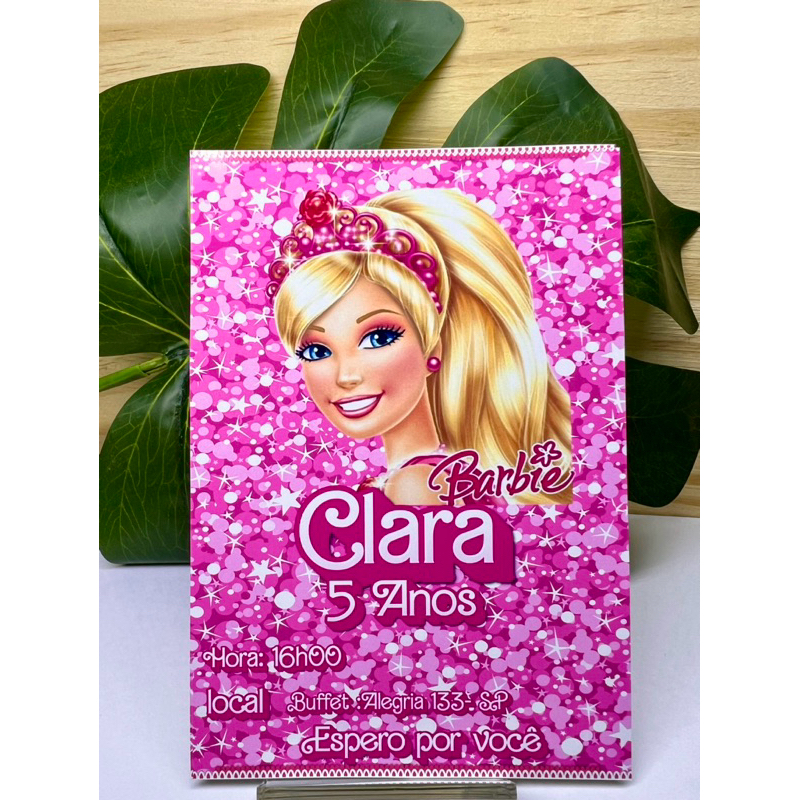 CONVITE INFANTIL DE ANIVESÁRIO BARBIE LUXO,