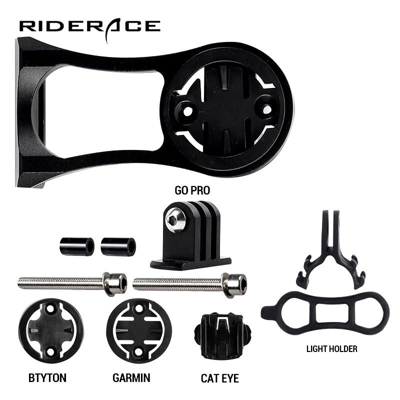 Suporte para GPS Avançado RIDERACE Em Alumínio p/ GARMIN BRYTON WAHOO XOSS IGPSPORT CATEYE