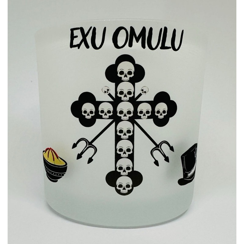 Copo de EXU OMULU Whisky e bebidas - Umbanda, Quimbanda e Candomblé Vidro 260ml