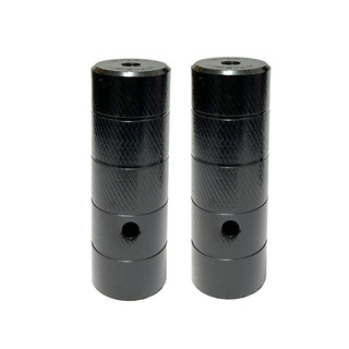 Par de Pezinho 38x110mm Bike NIPARTE Pedaleira Apoio Trolhinha Grossa e Complita de Aço Cor Preta Para Bicicleta