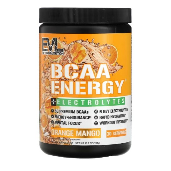 BCAA Energy Plus, Laranja e Manga, 333 g