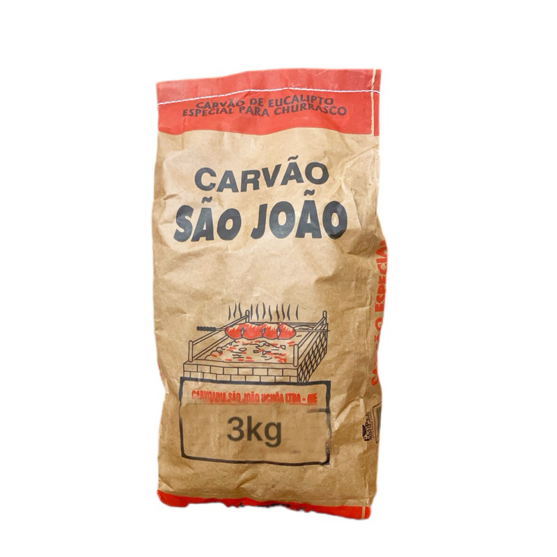 Carvão Vegetal 3kg Churrasco Eucalipto Ecológico